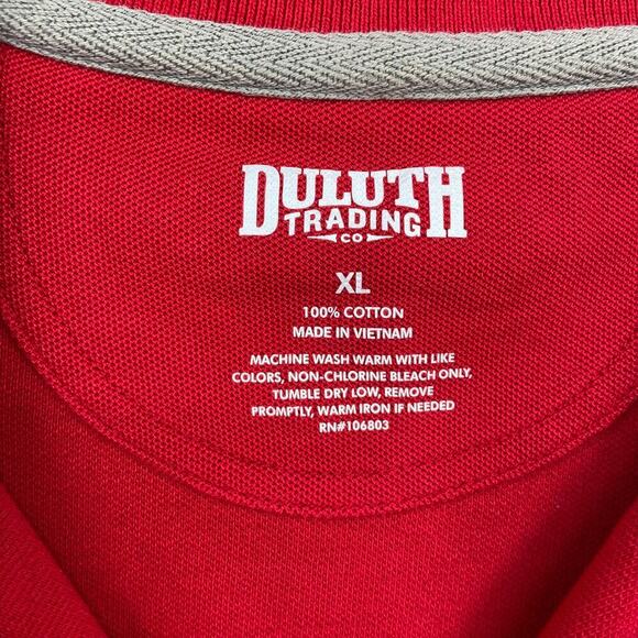 Duluth Trading Co Polo Shirt Men's Size XL Red 100% Cotton Casual - Picture 5 of 10
